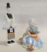 TWO HUNGARIAN PORCELAIN FIGURINES