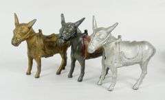 3 "DONKEY" COIN BANKS