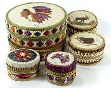 5 BIRCHBARK & QUILL BOXES