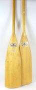 PAIR WOODEN CANOE PADDLES