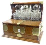 ANTIQUE TANTALUS & DRY BAR