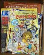 BOX LOT OF COMIC BOOKS, MAGAZINES AND BOOK