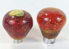 TWO RETRO "COSMIC SPACE" GEAR SHIFT KNOBS