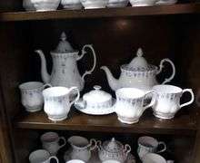 ROYAL ALBERT "MEMORY LANE" TEA AND COFFEE SERVICE