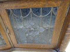 EXCEPTIONAL MCLAGAN LEAD GLASS WALL CABINET