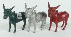 3 CAST IRON COIN BANKS