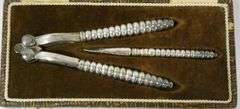 NUTCRACKER SET AND STERLING CONDIMENT SET