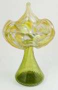 THREE ART GLASS VASES