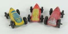 6 RUBBER RACE CARS