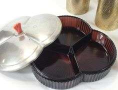 ART GLASS PERFUME SET, SHADES, ETC.