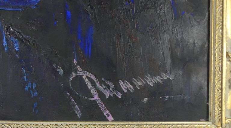 LARGE EXPRESSIONIST OIL