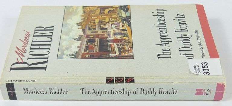 "THE APPRENTICESHIP OF DUDDY KRAVITZ" NEW CANADIAN LIBRARY EDITION, SIGNED BY AUTHOR