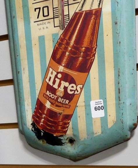 TIN "HIRES" ADVERTISING THERMOMETER