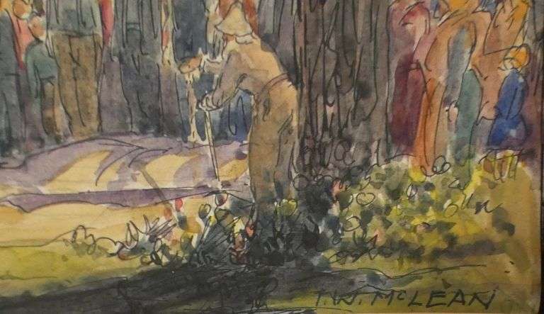 PAIR OF T.W. MCLEAN WATERCOLOURS