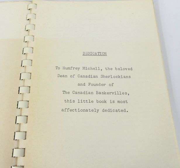 "AN IRREGULAR ANGLO AMERICAN GLOSSARY IN THE SHERLOCK HOLMES SAGA" SIGNED S. TUPPER BIGELOW BOOKLET