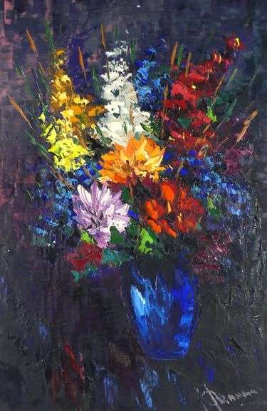 LARGE EXPRESSIONIST OIL