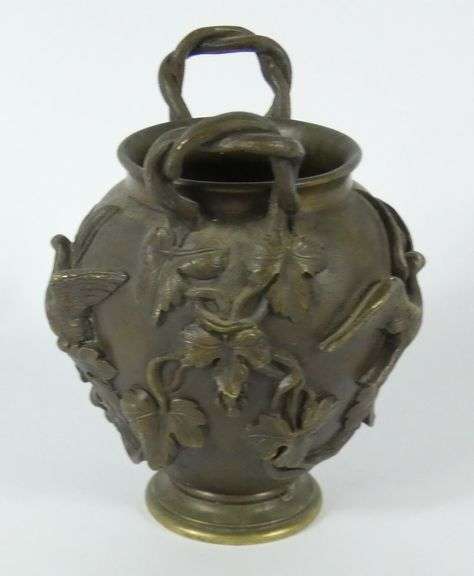 ANTIQUE BRONZE CABINET VASE