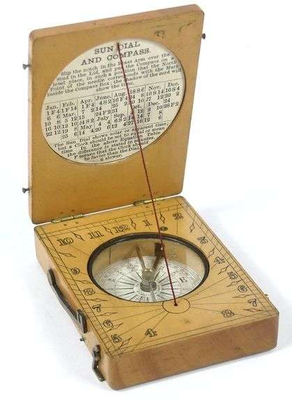 19TH CENTURY SUNDIAL/COMPASS