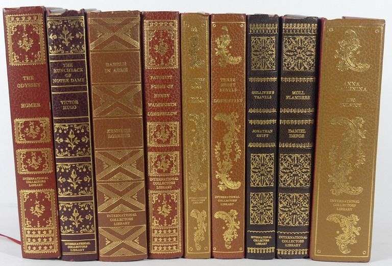 9 LEATHER BOUND VOLUMES