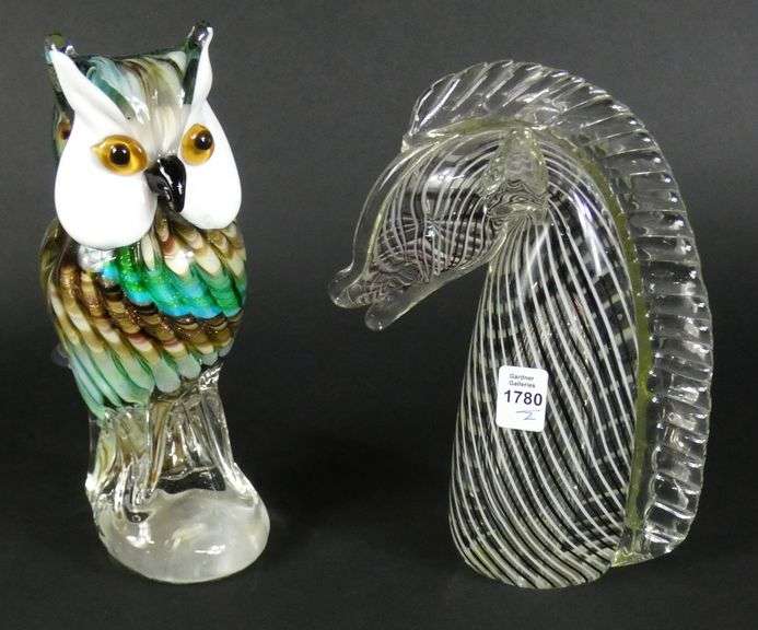 2 GLASS FIGURINES