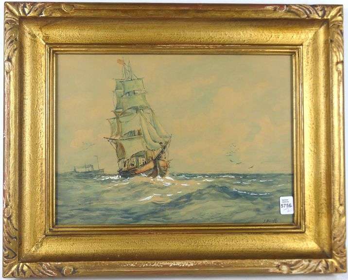 PAIR WATERCOLOURS BY J. BRILL
