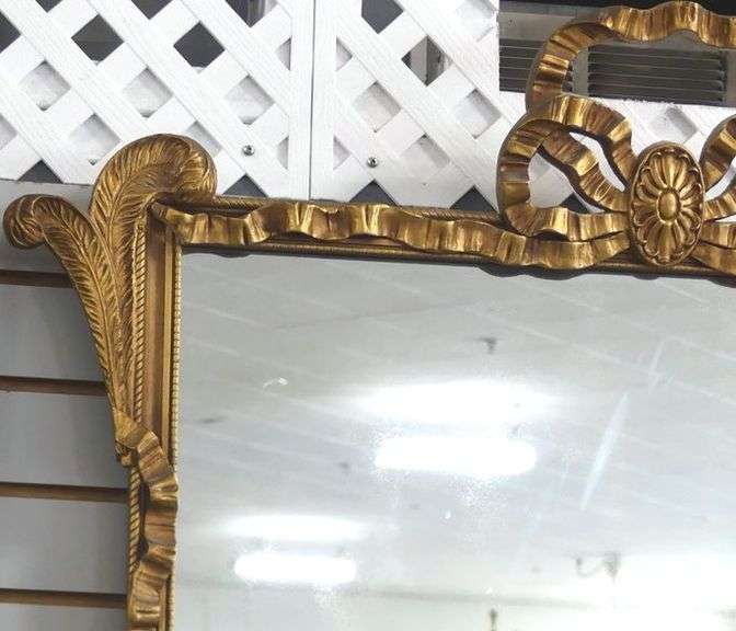 LARGE GILTWOOD WALL MIRROR