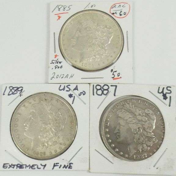 3 U.S. SILVER DOLLARS