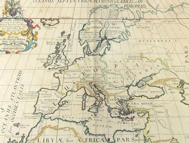 18TH CENTURY MAP OF EUROPE