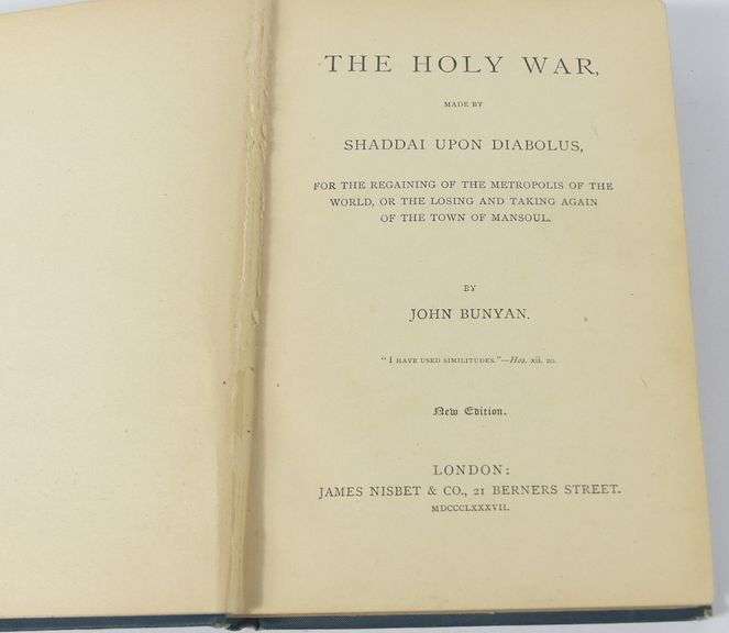 1864 "THE HOLY WAR" BY JOHN BUNYAN