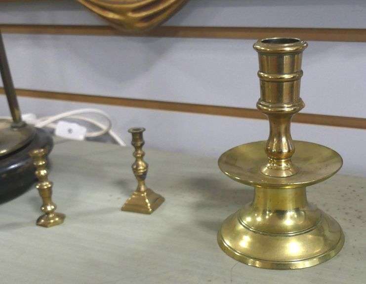 LAMP AND CANDLESTICKS