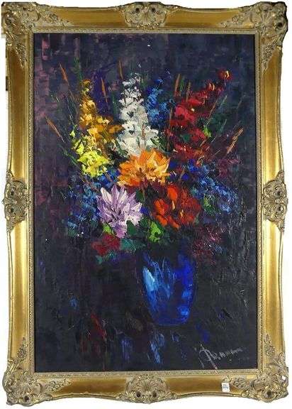 LARGE EXPRESSIONIST OIL