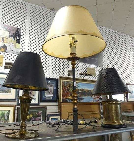THREE TABLE LAMPS