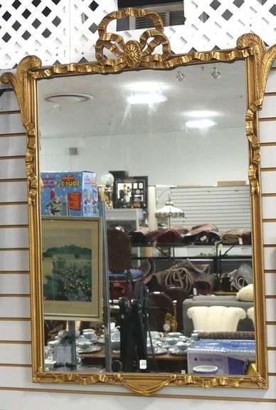 LARGE GILTWOOD WALL MIRROR