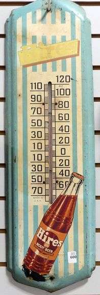 TIN "HIRES" ADVERTISING THERMOMETER