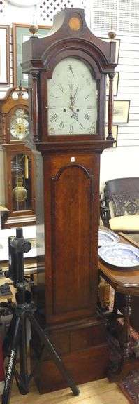 GEORGIAN OAK TALL CASE CLOCK