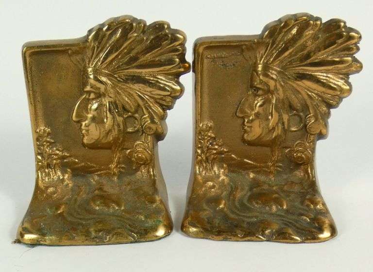 3 PAIRS "CHIEF" BOOKENDS