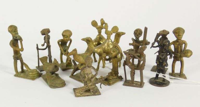 14 MINIATURE METAL SCULPTURES