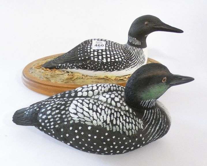 TWO "LOON" SCULPTURES