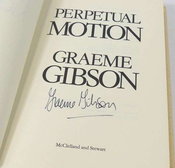 TWO SIGNED NOVELS BY CANADIAN AUTHOR GRAEME GIBSON