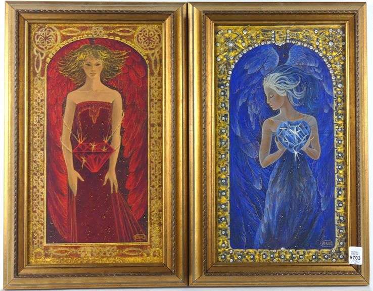 PAIR DOROTHY RENALS PAINTINGS