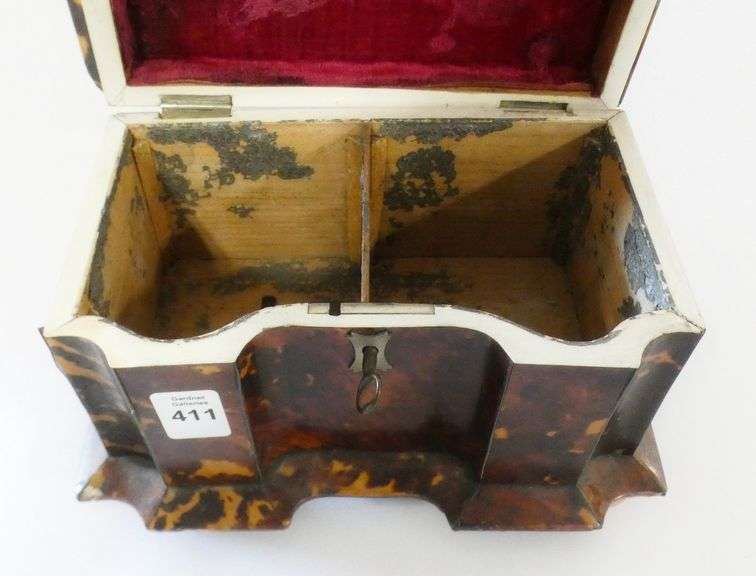 TORTOISESHELL TEA CADDY
