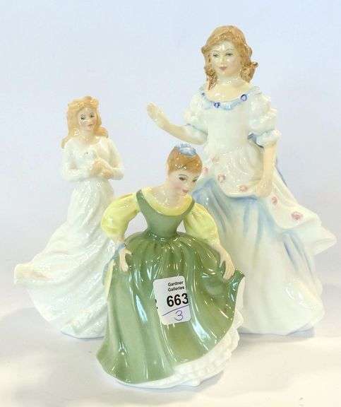 THREE ROYAL DOULTON FIGURINES - Gardner Galleries