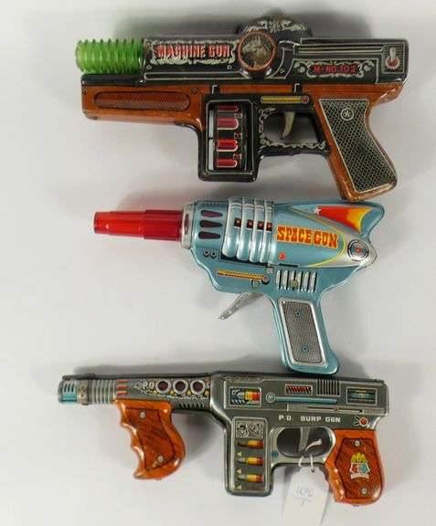 3 TINPLATE TOY GUNS