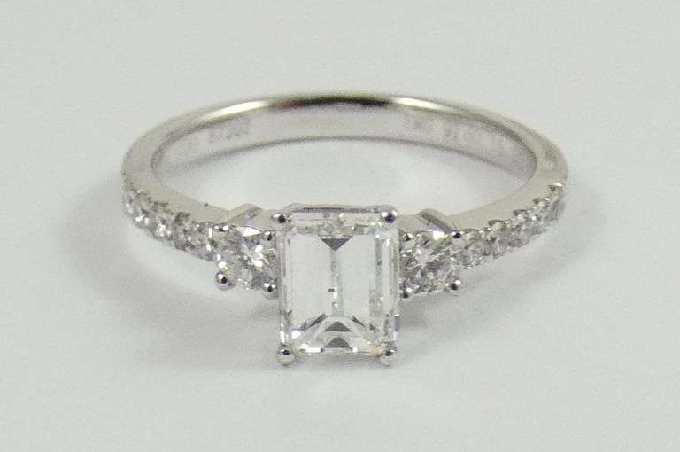 CERTIFIED EMERALD CUT DIAMOND RING