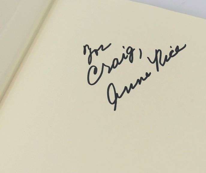 ANNE RICE SIGNED FIRST CANADIAN EDITION