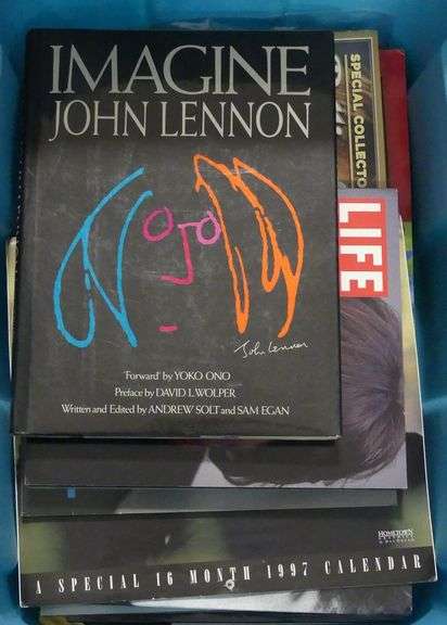 BIN OF "BEATLES" BOOKS AND MAGAZINES