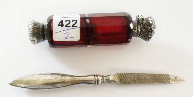 PURSE SCENT BOTTLE AND NAIL FILE