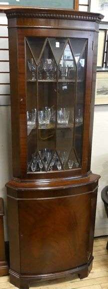VINTAGE MAHOGANY CORNER CABINET