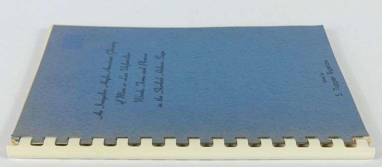 "AN IRREGULAR ANGLO AMERICAN GLOSSARY IN THE SHERLOCK HOLMES SAGA" SIGNED S. TUPPER BIGELOW BOOKLET