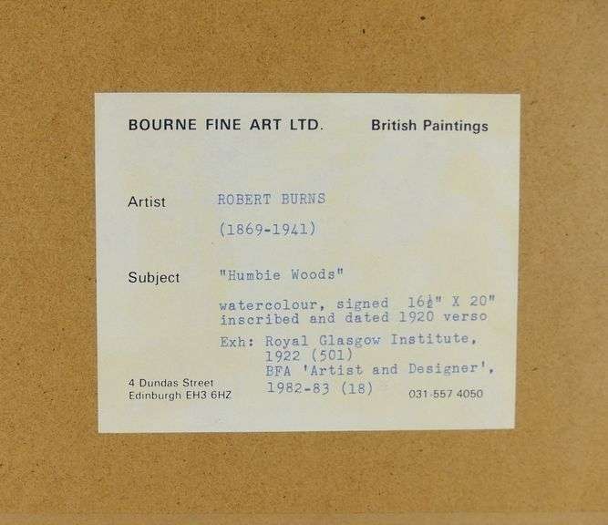 ROBERT BURNS WATERCOLOUR